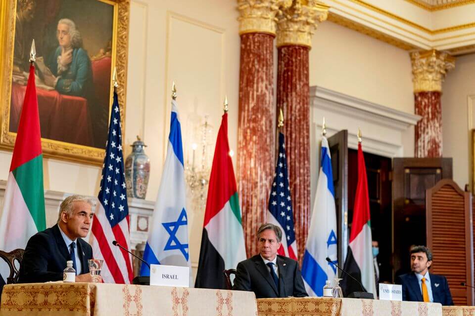 Israel, US, UAE FMs Meet in Washington, Discuss Iran, Palestine