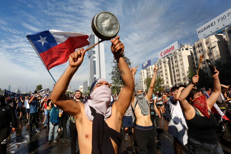 Chilean Protesters Continue Calls For President Sebastian Piñera's Resignation