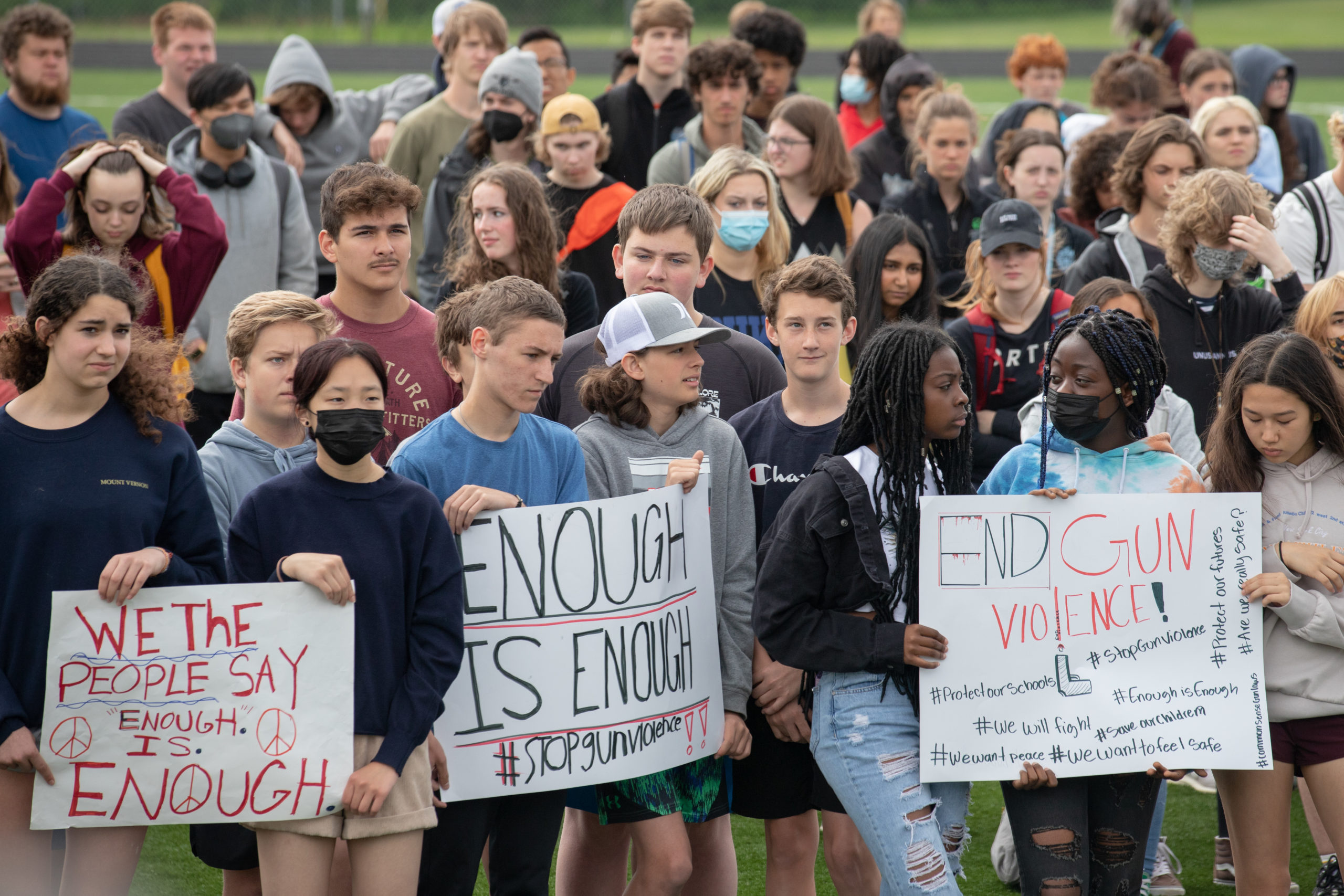 Thousands of students, from over 200 schools across 34 states, held protests all over the United States to demand action against gun violence following the Texas school shooting.