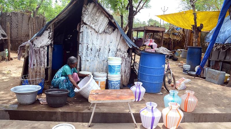 This is what many of the houses in the refugee camps look like.